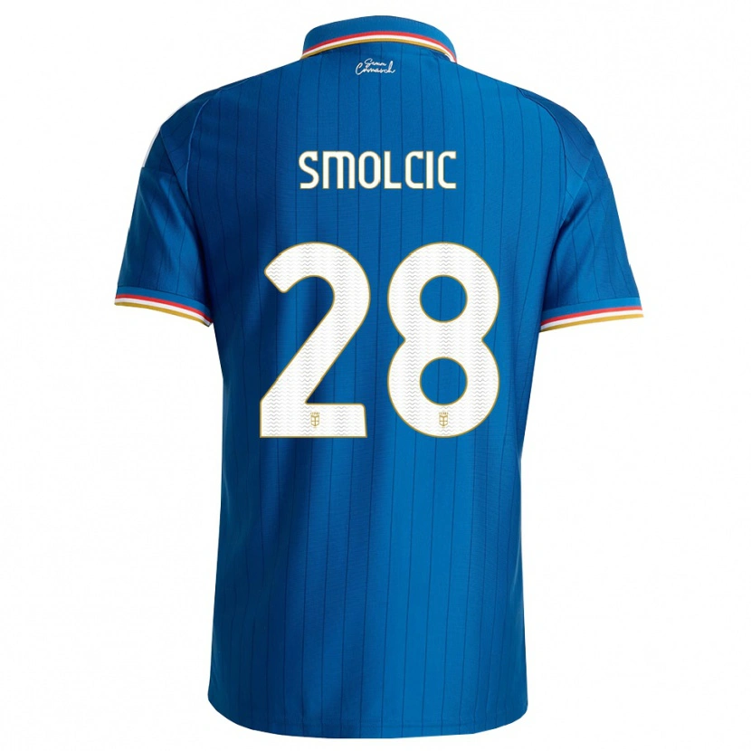 Danxen Børn Ivan Smolcic #28 Blå Hvid Rød Hjemmebane Spillertrøjer 2026/27 Trøje T-Shirt