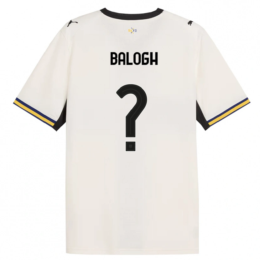 Danxen Børn Botond Balogh #0 Off-White Sort Gul Hjemmebane Spillertrøjer 2026/27 Trøje T-Shirt