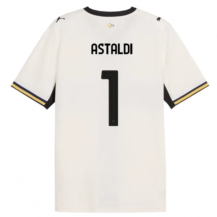 Danxen Børn Gianluca Astaldi #1 Off-White Sort Gul Hjemmebane Spillertrøjer 2026/27 Trøje T-Shirt