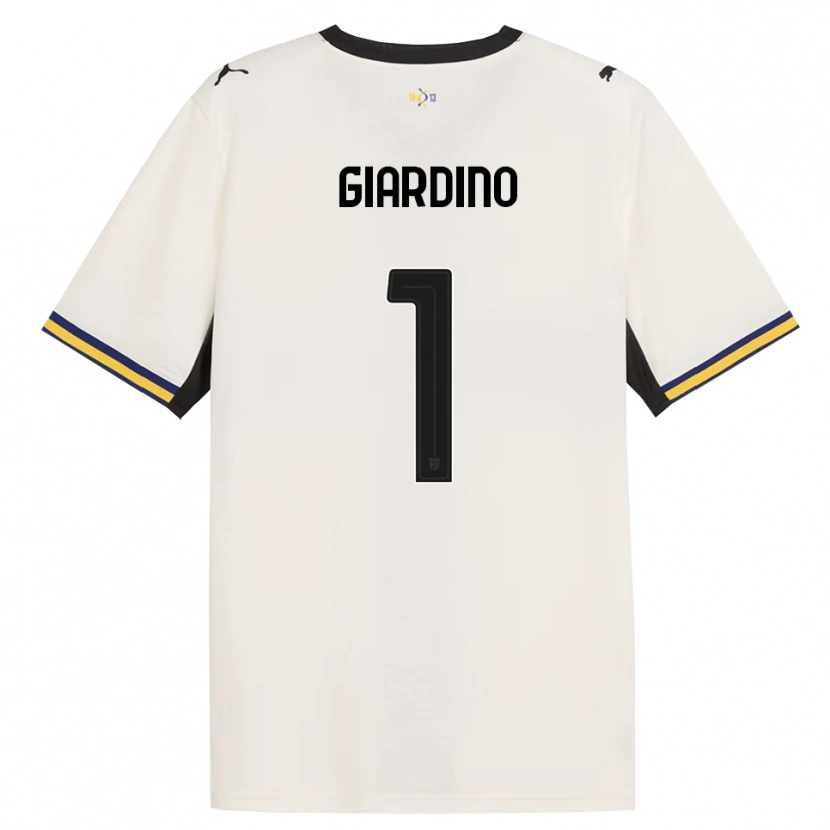 Danxen Børn Andrea Giardino #1 Off-White Sort Gul Hjemmebane Spillertrøjer 2026/27 Trøje T-Shirt