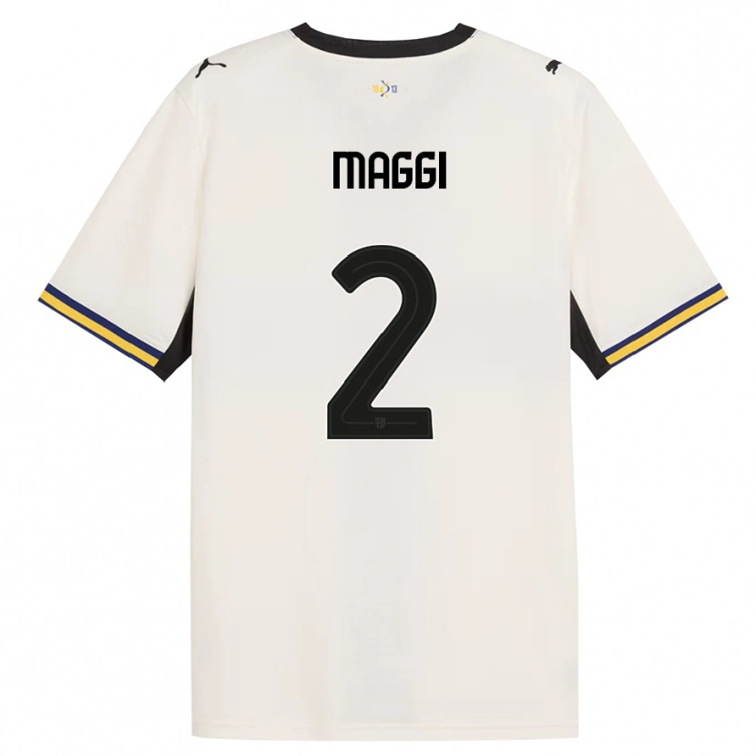 Danxen Børn Jacopo Maggi #2 Off-White Sort Gul Hjemmebane Spillertrøjer 2026/27 Trøje T-Shirt