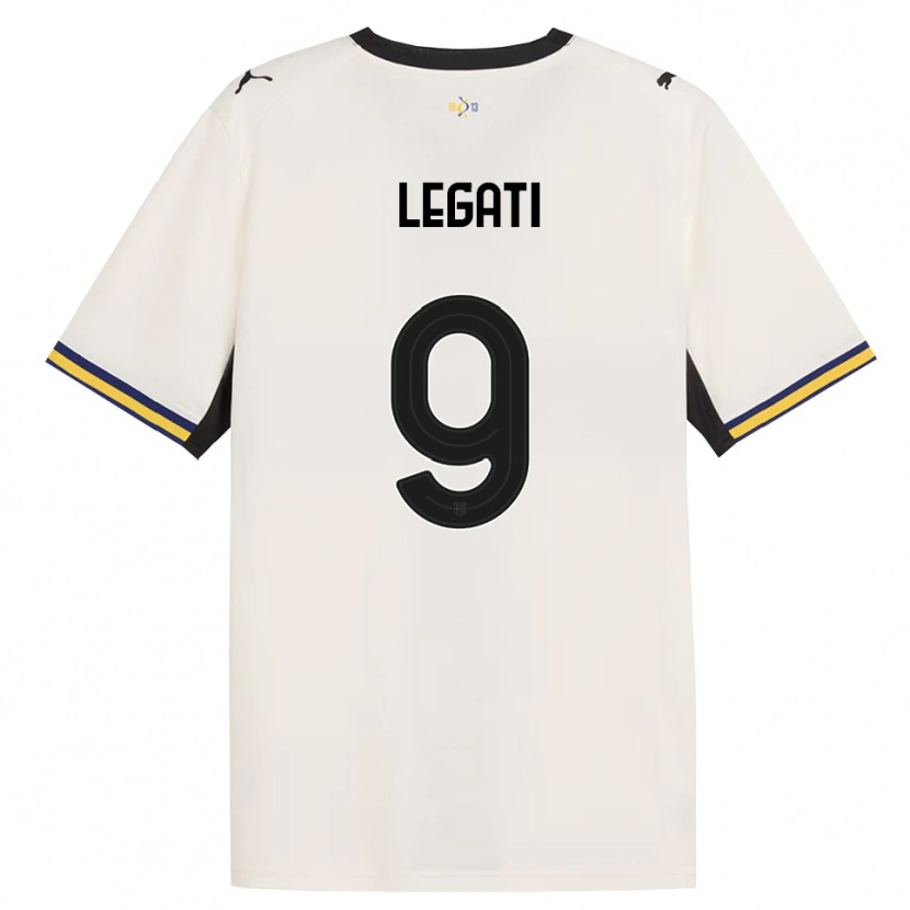 Danxen Børn Juri Legati #9 Off-White Sort Gul Hjemmebane Spillertrøjer 2026/27 Trøje T-Shirt