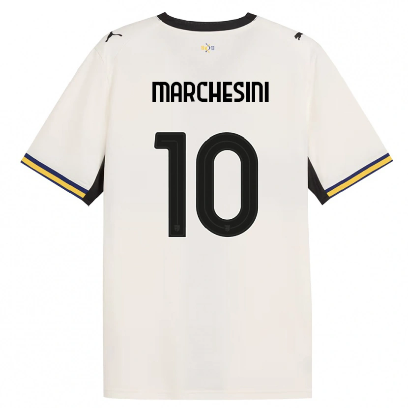 Danxen Børn Cosimo Marchesini #10 Off-White Sort Gul Hjemmebane Spillertrøjer 2026/27 Trøje T-Shirt