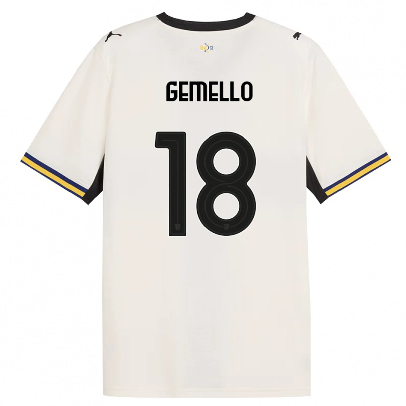 Danxen Børn Andrea Gemello #18 Off-White Sort Gul Hjemmebane Spillertrøjer 2026/27 Trøje T-Shirt