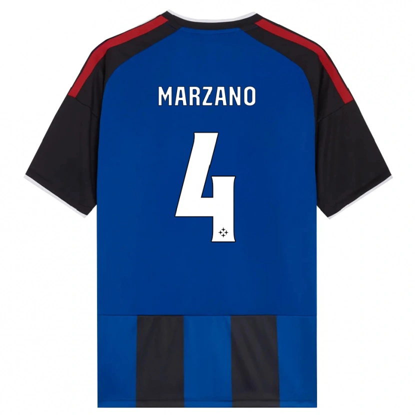 Danxen Børn Michelangelo Marzano #4 Sort Rød Hvid Blå Hjemmebane Spillertrøjer 2026/27 Trøje T-Shirt