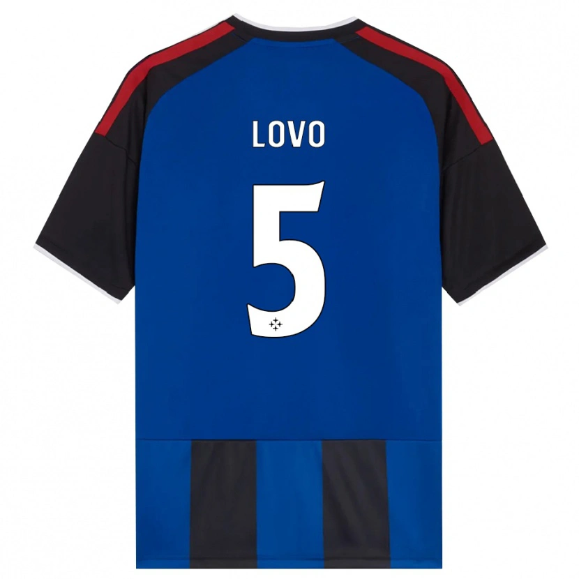 Danxen Børn Pietro Lovo #5 Sort Rød Hvid Blå Hjemmebane Spillertrøjer 2026/27 Trøje T-Shirt