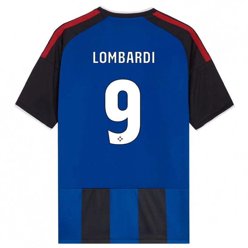 Danxen Børn Samuele Lombardi #9 Sort Rød Hvid Blå Hjemmebane Spillertrøjer 2026/27 Trøje T-Shirt
