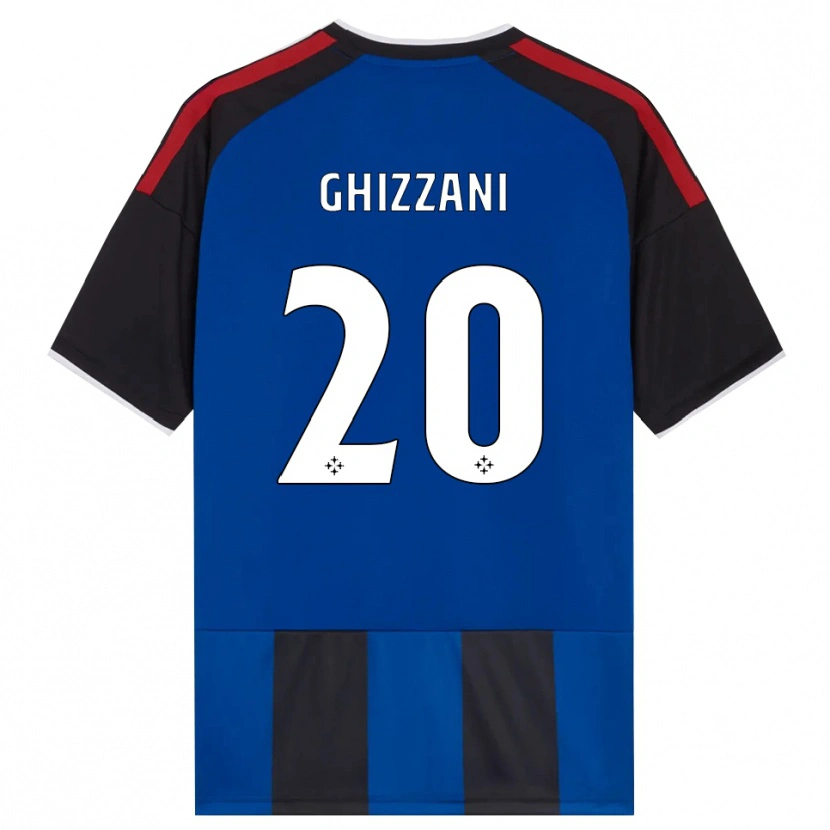 Danxen Børn Lapo Ghizzani #20 Sort Rød Hvid Blå Hjemmebane Spillertrøjer 2026/27 Trøje T-Shirt