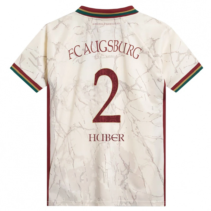 Danxen Børn Fynn Huber #2 Grøn Ris Hvid Bordeaux Hjemmebane Spillertrøjer 2026/27 Trøje T-Shirt