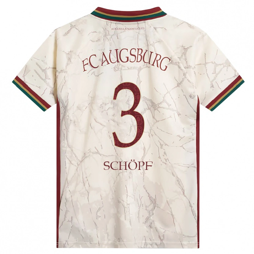 Danxen Børn Julia Schöpf #3 Grøn Ris Hvid Bordeaux Hjemmebane Spillertrøjer 2026/27 Trøje T-Shirt