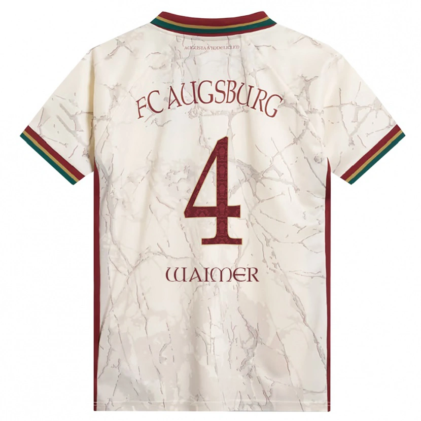 Danxen Børn Johannes Waimer #4 Grøn Ris Hvid Bordeaux Hjemmebane Spillertrøjer 2026/27 Trøje T-Shirt