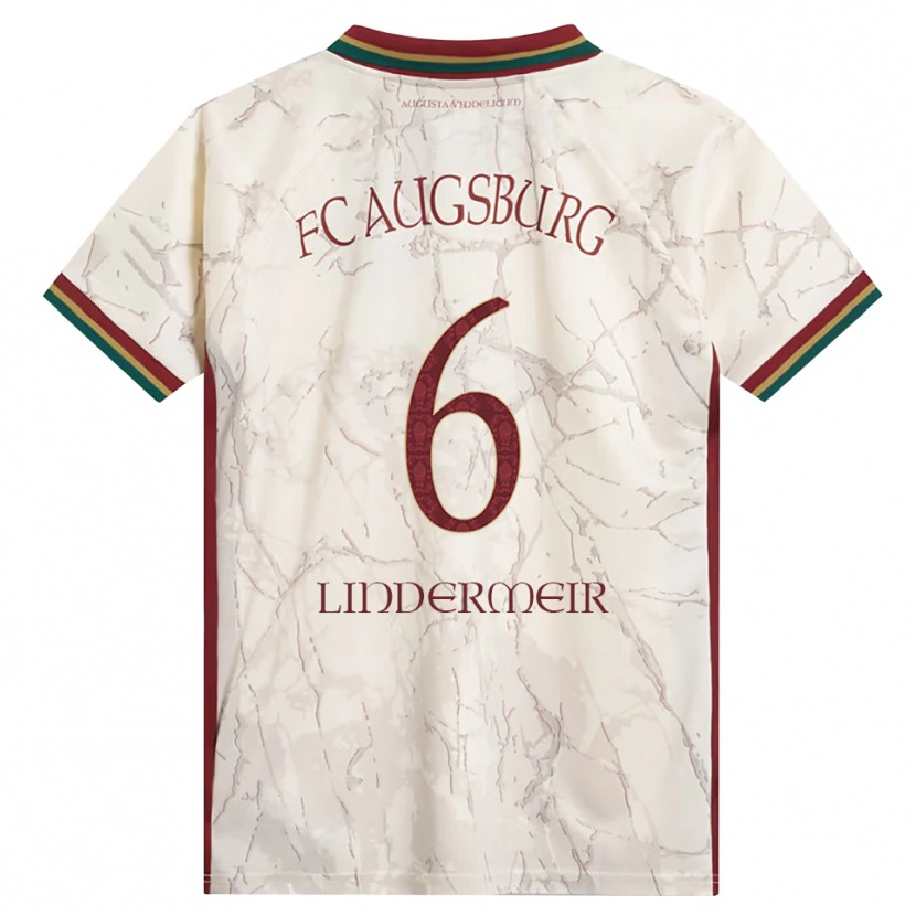 Danxen Børn Dominik Lindermeir #6 Grøn Ris Hvid Bordeaux Hjemmebane Spillertrøjer 2026/27 Trøje T-Shirt