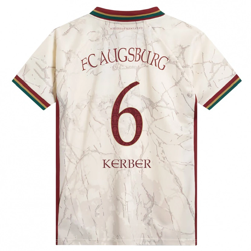 Danxen Børn Luca Kerber #6 Grøn Ris Hvid Bordeaux Hjemmebane Spillertrøjer 2026/27 Trøje T-Shirt