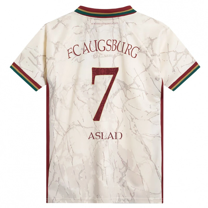 Danxen Børn Berkay Aslan #7 Grøn Ris Hvid Bordeaux Hjemmebane Spillertrøjer 2026/27 Trøje T-Shirt
