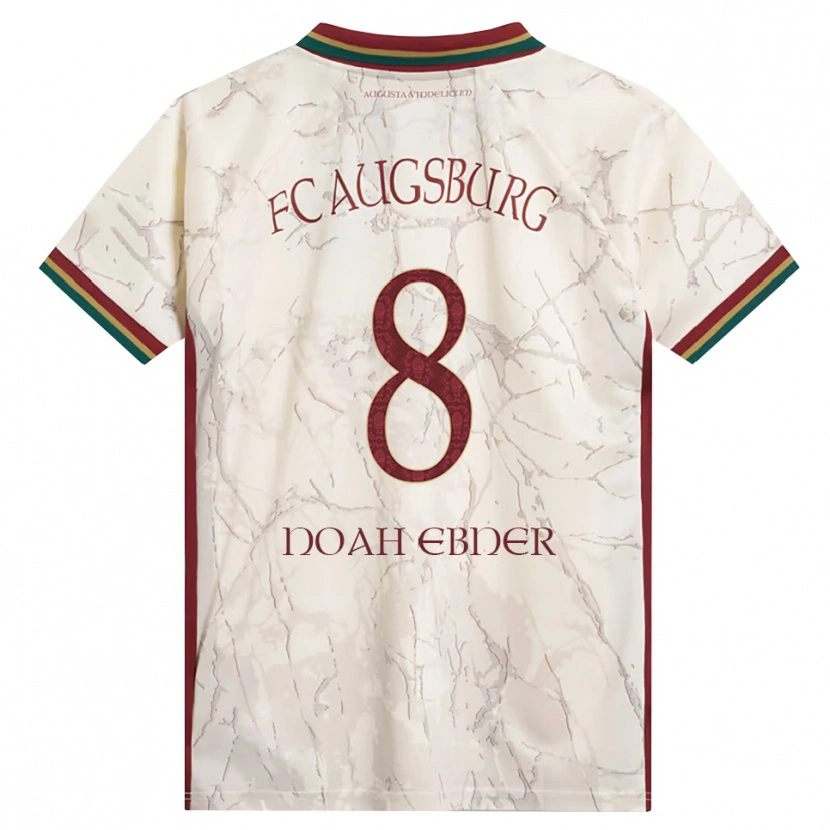 Danxen Børn Noah Ebner #8 Grøn Ris Hvid Bordeaux Hjemmebane Spillertrøjer 2026/27 Trøje T-Shirt