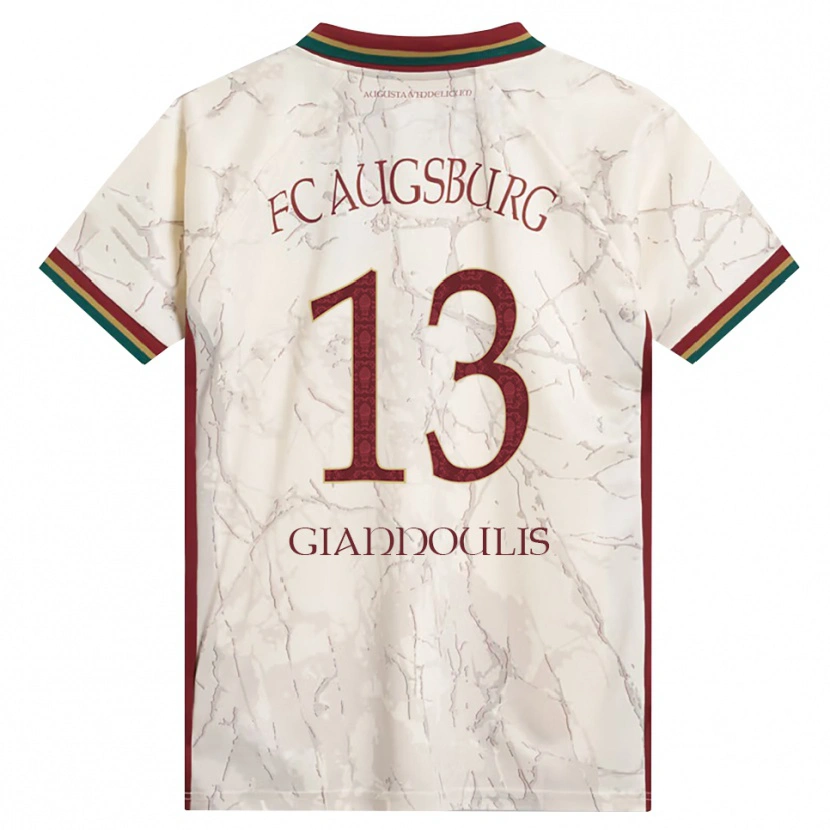 Danxen Børn Dimitrios Giannoulis #13 Grøn Ris Hvid Bordeaux Hjemmebane Spillertrøjer 2026/27 Trøje T-Shirt