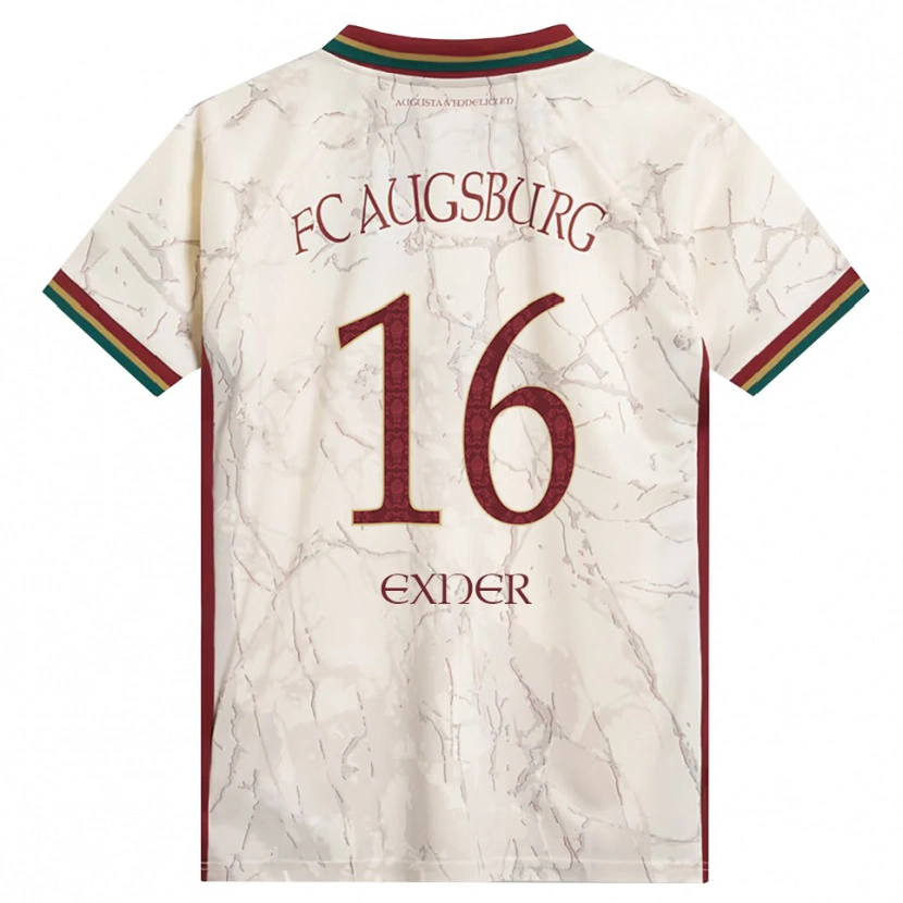 Danxen Børn Ben Exner #16 Grøn Ris Hvid Bordeaux Hjemmebane Spillertrøjer 2026/27 Trøje T-Shirt
