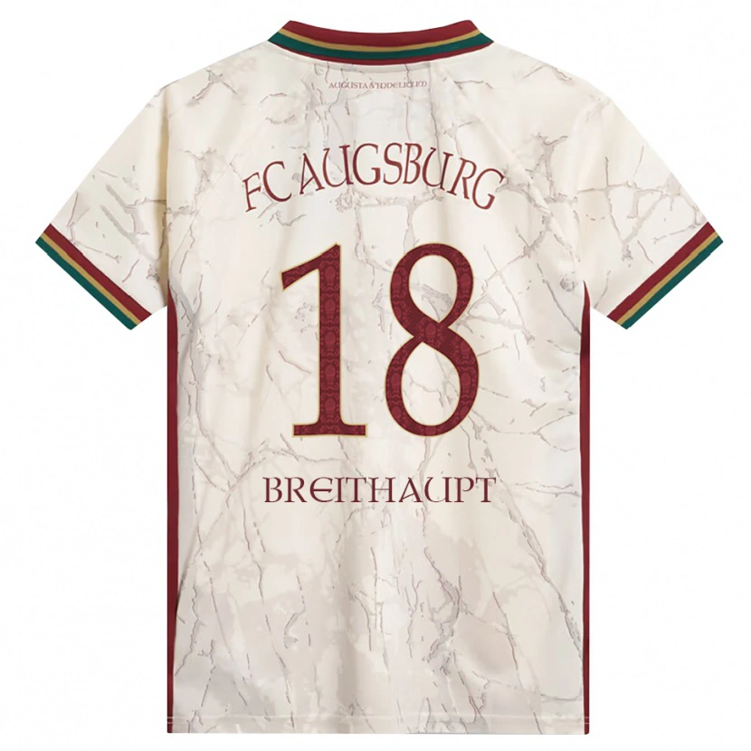 Danxen Børn Tim Breithaupt #18 Grøn Ris Hvid Bordeaux Hjemmebane Spillertrøjer 2026/27 Trøje T-Shirt