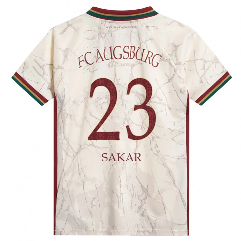 Danxen Børn Faik Sakar #23 Grøn Ris Hvid Bordeaux Hjemmebane Spillertrøjer 2026/27 Trøje T-Shirt