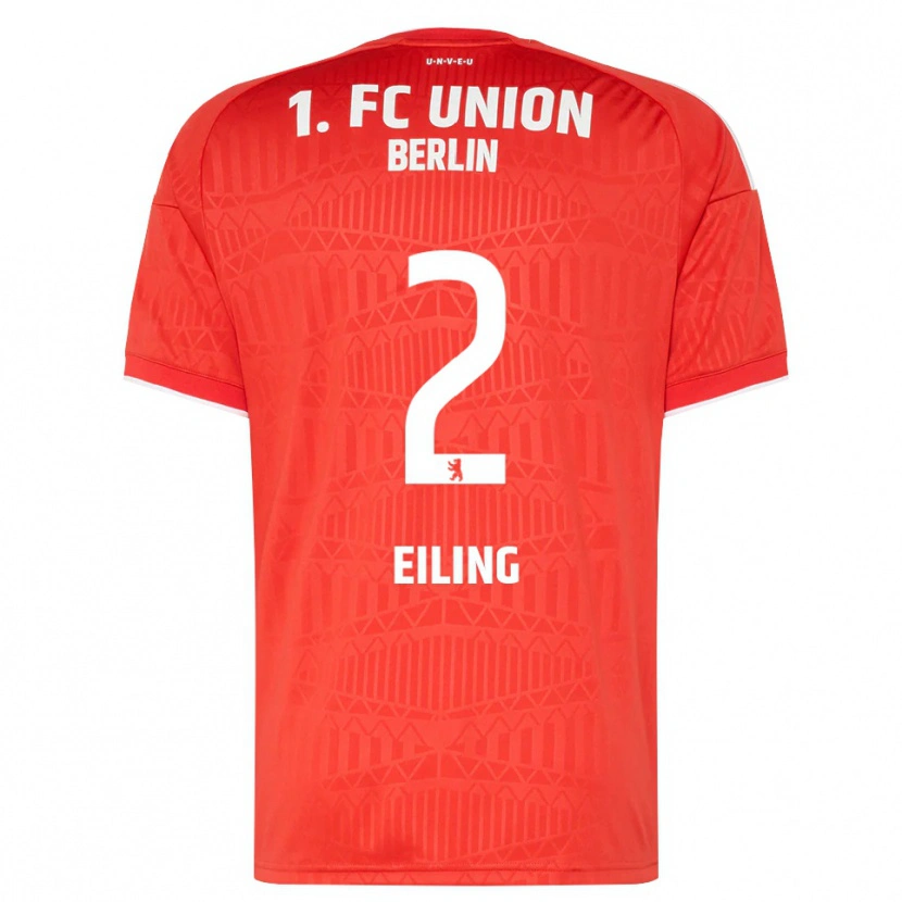 Danxen Børn Phillip Eiling #2 Rød Hvid Hjemmebane Spillertrøjer 2026/27 Trøje T-Shirt