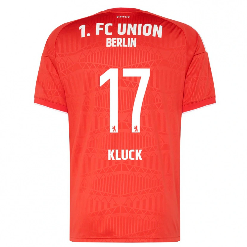 Danxen Børn Pierre Kluck #17 Rød Hvid Hjemmebane Spillertrøjer 2026/27 Trøje T-Shirt