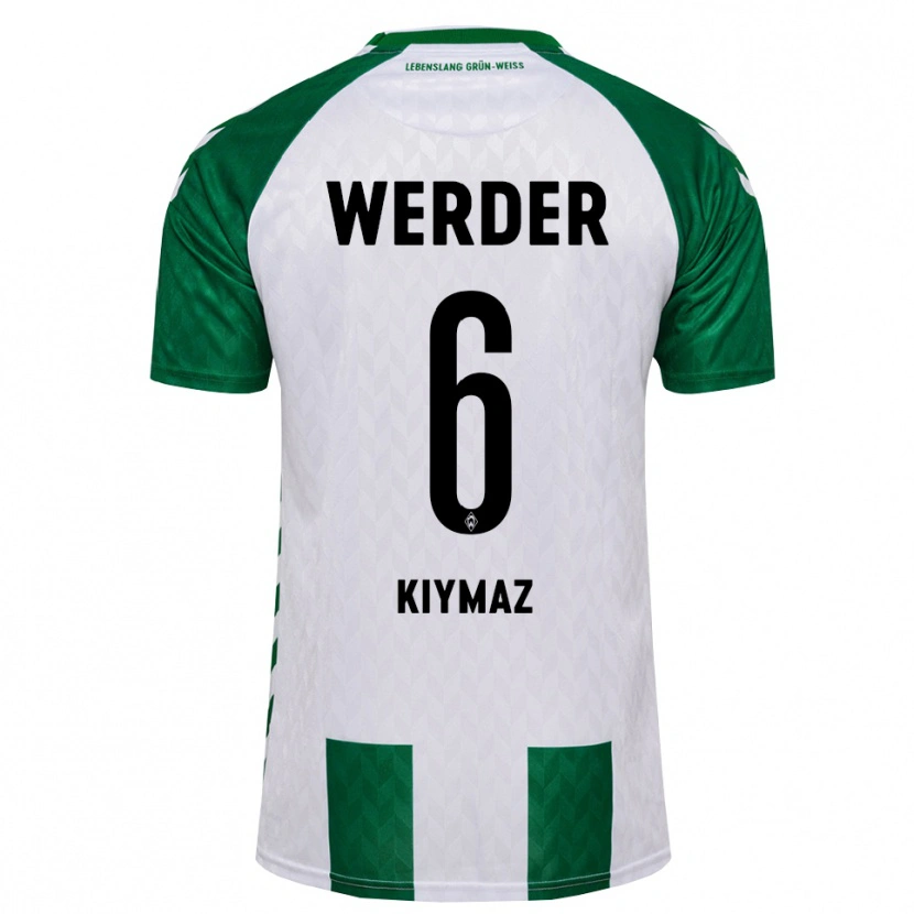 Danxen Børn Anil Kiymaz #6 Grøn Hvid Hjemmebane Spillertrøjer 2026/27 Trøje T-Shirt