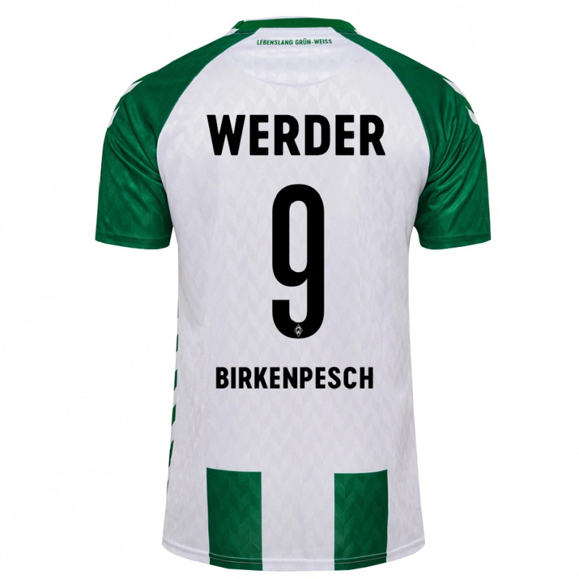 Danxen Børn Noah Birkenpesch #9 Grøn Hvid Hjemmebane Spillertrøjer 2026/27 Trøje T-Shirt