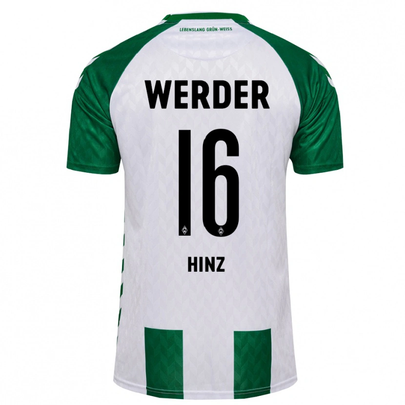 Danxen Børn Alexandro Hinz #16 Grøn Hvid Hjemmebane Spillertrøjer 2026/27 Trøje T-Shirt
