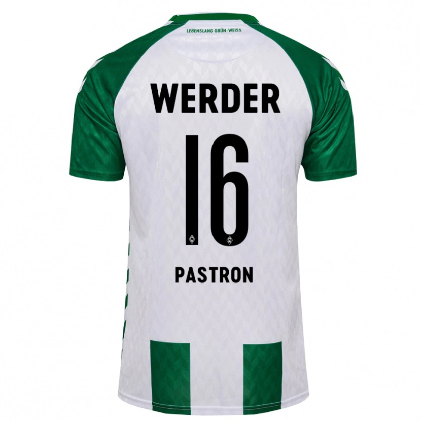 Danxen Børn Alvin Pastron #16 Grøn Hvid Hjemmebane Spillertrøjer 2026/27 Trøje T-Shirt