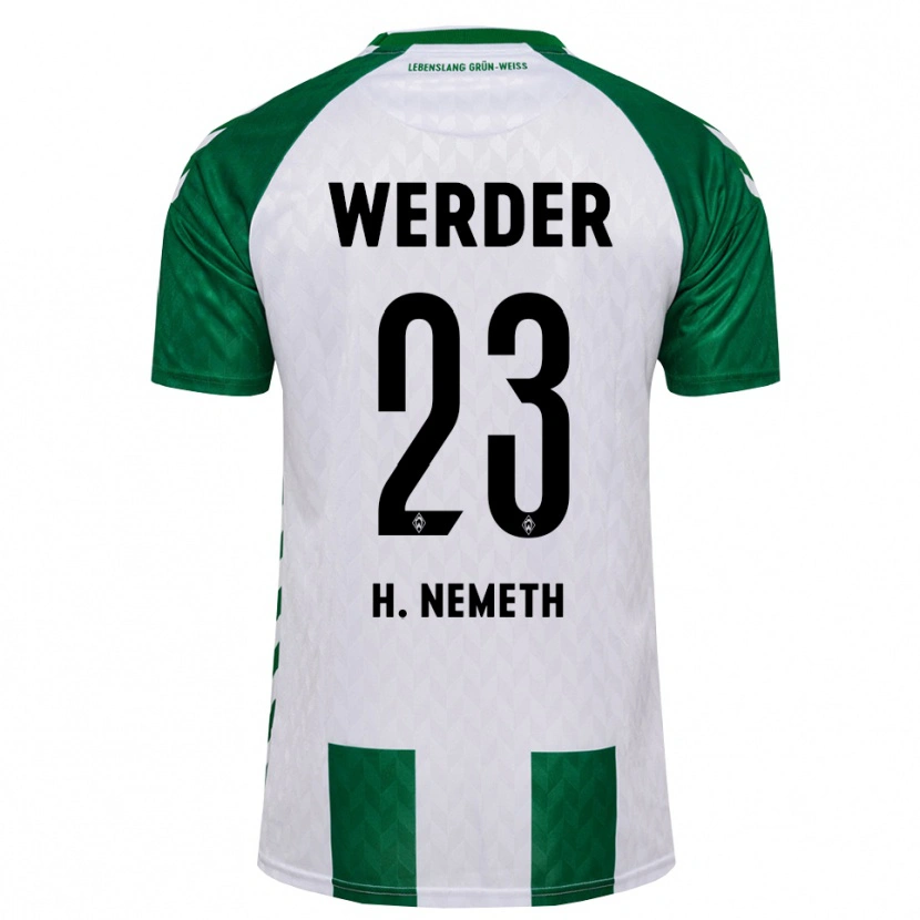 Danxen Børn Hanna Németh #23 Grøn Hvid Hjemmebane Spillertrøjer 2026/27 Trøje T-Shirt