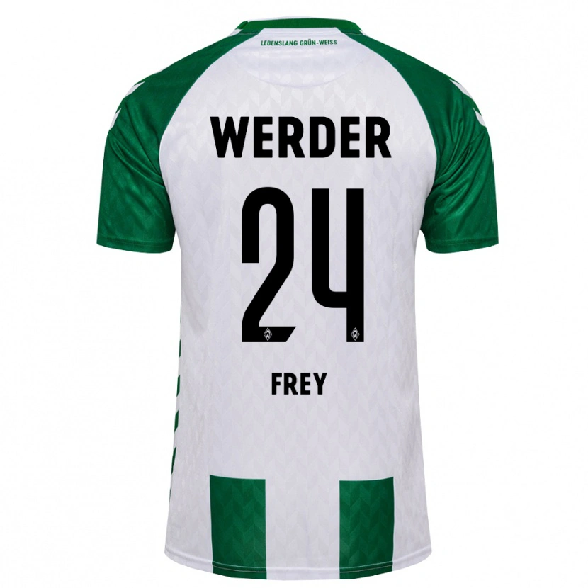 Danxen Børn Elias Frey #24 Grøn Hvid Hjemmebane Spillertrøjer 2026/27 Trøje T-Shirt