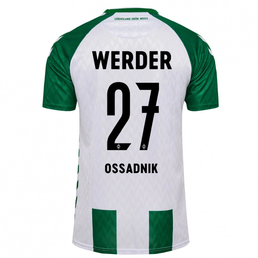 Danxen Børn Jannes Ossadnik #27 Grøn Hvid Hjemmebane Spillertrøjer 2026/27 Trøje T-Shirt