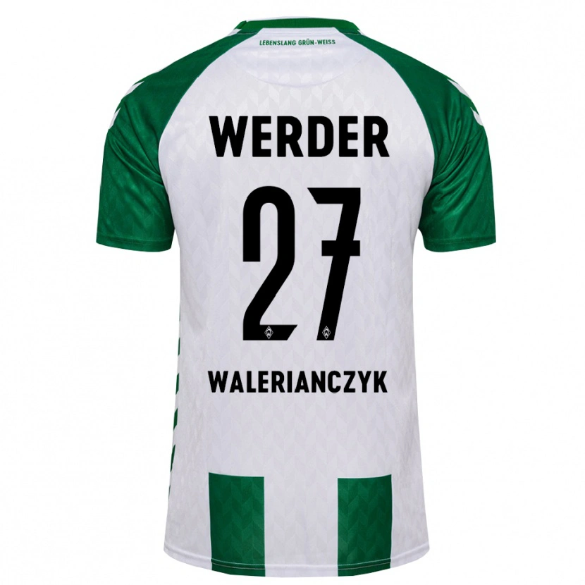 Danxen Børn Dennis Walerianczyk #27 Grøn Hvid Hjemmebane Spillertrøjer 2026/27 Trøje T-Shirt