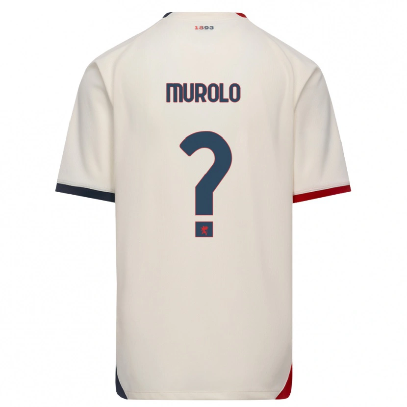 Danxen Børn Luigi Murolo #0 Off-White Rød Udebane Spillertrøjer 2026/27 Trøje T-Shirt