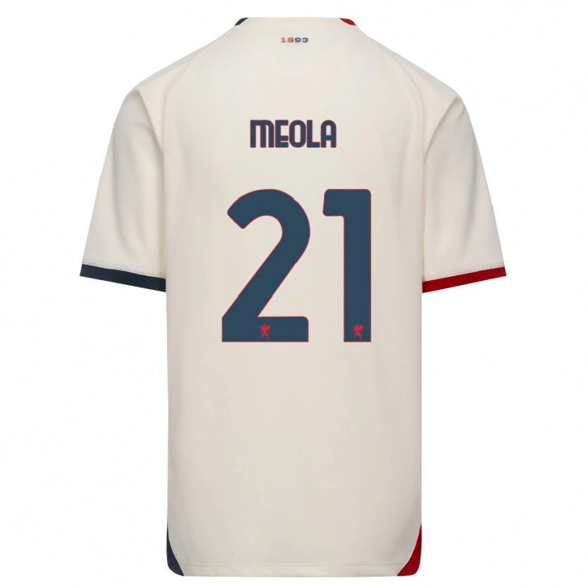 Danxen Børn Kevin Meola #21 Off-White Rød Udebane Spillertrøjer 2026/27 Trøje T-Shirt
