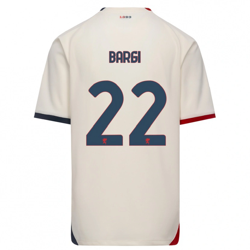 Danxen Børn Caterina Bargi #22 Off-White Rød Udebane Spillertrøjer 2026/27 Trøje T-Shirt