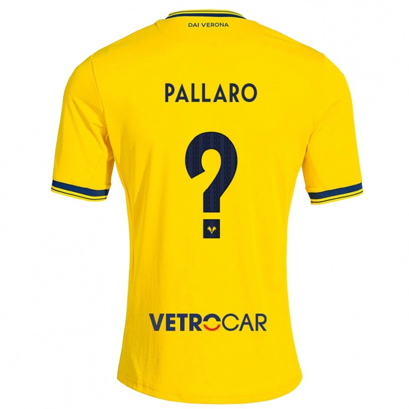 Danxen Børn Alessandro Pallaro #0 Gul Rød Udebane Spillertrøjer 2026/27 Trøje T-Shirt