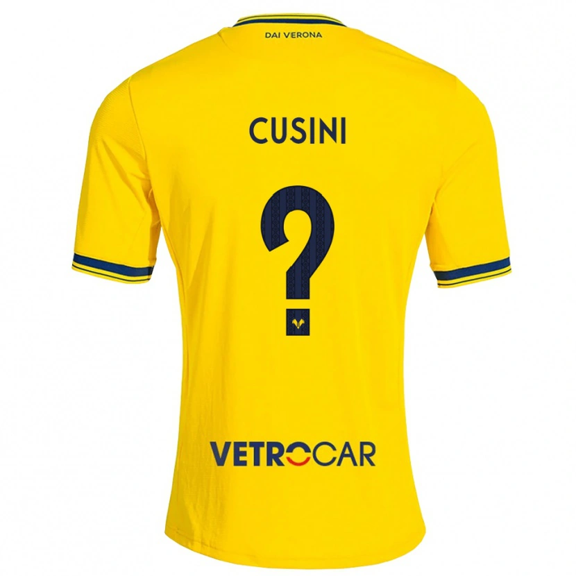Danxen Børn Christian Cusini #0 Gul Rød Udebane Spillertrøjer 2026/27 Trøje T-Shirt