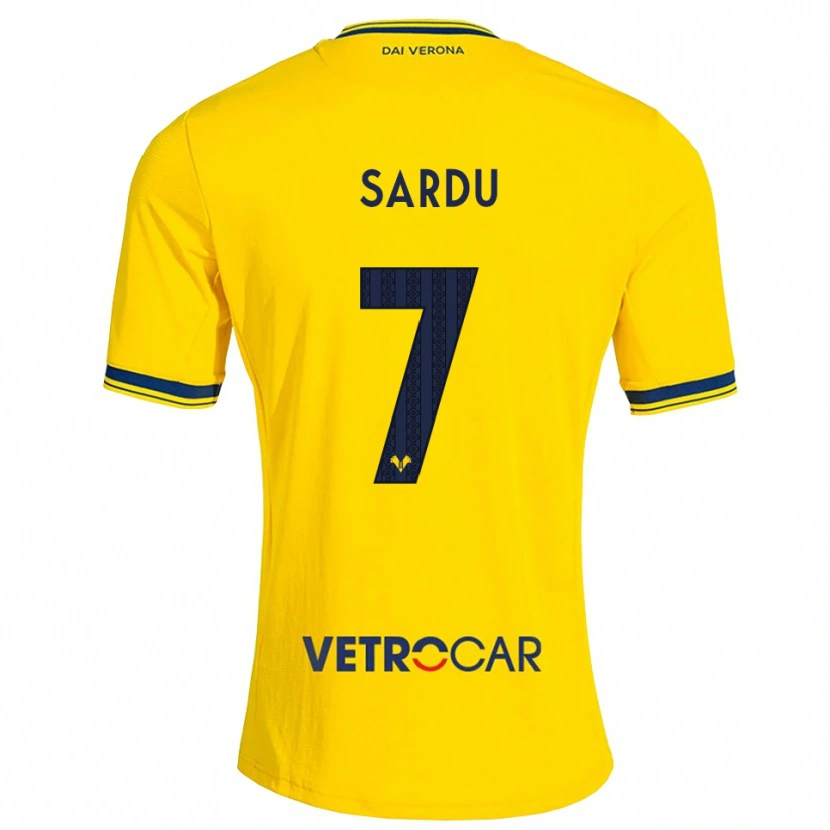 Danxen Børn Rosella Sardu #7 Gul Rød Udebane Spillertrøjer 2026/27 Trøje T-Shirt