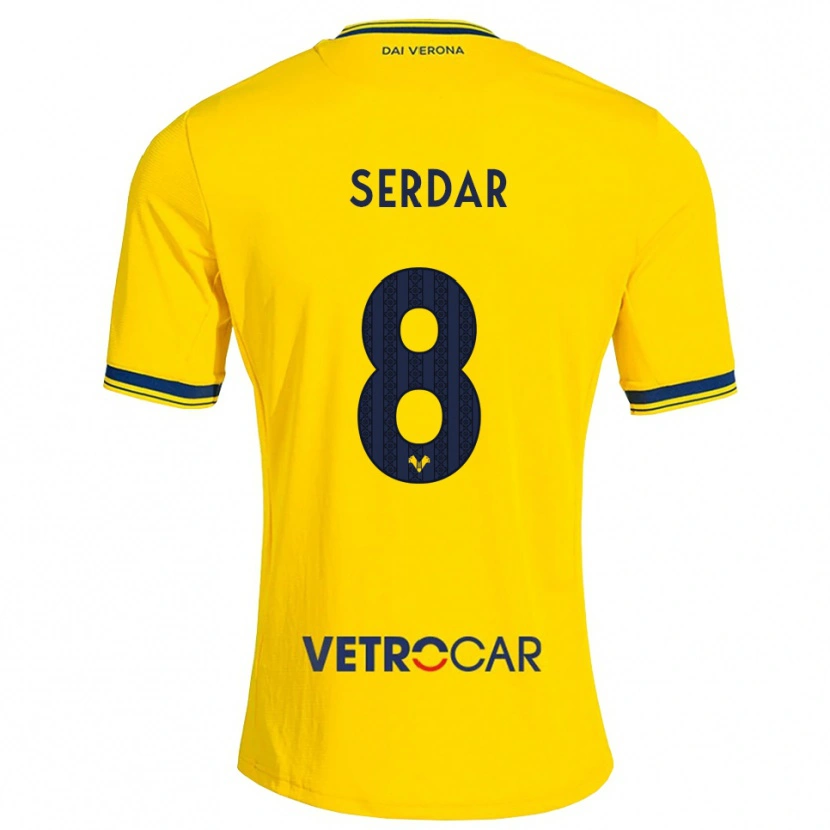 Danxen Børn Suat Serdar #8 Gul Rød Udebane Spillertrøjer 2026/27 Trøje T-Shirt