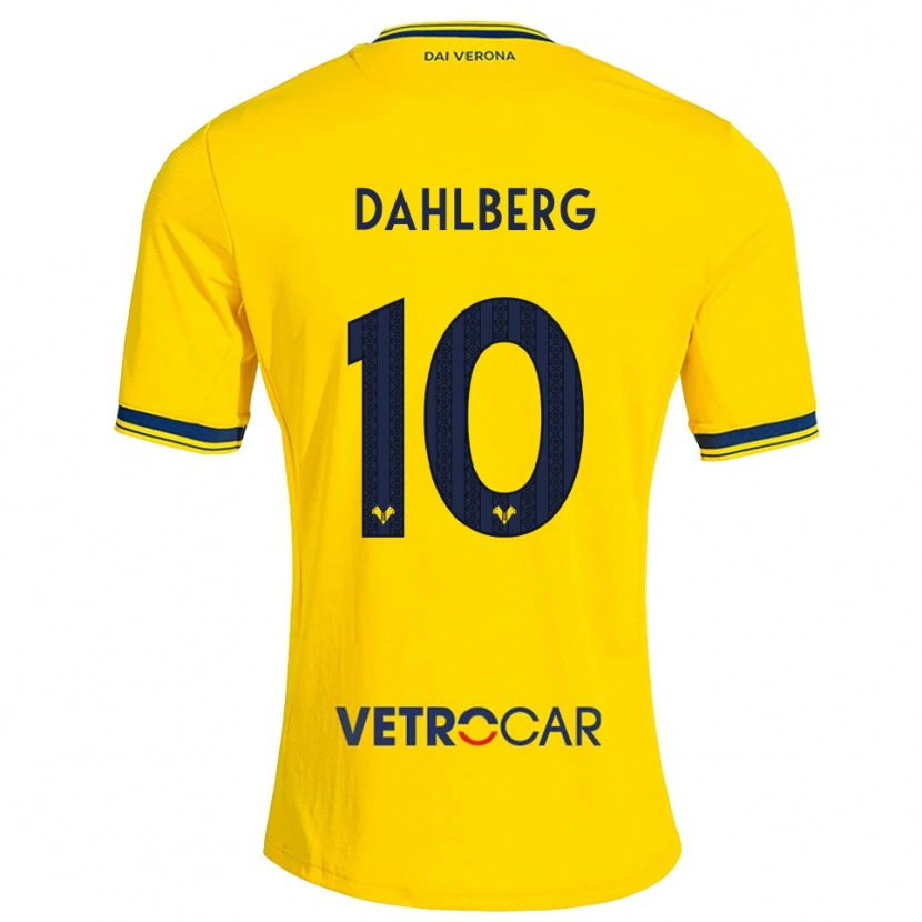 Danxen Børn Jonna Dahlberg #10 Gul Rød Udebane Spillertrøjer 2026/27 Trøje T-Shirt