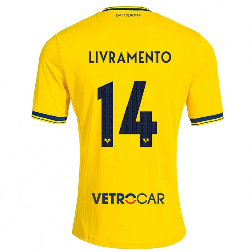 Danxen Børn Dailon Livramento #14 Gul Rød Udebane Spillertrøjer 2026/27 Trøje T-Shirt