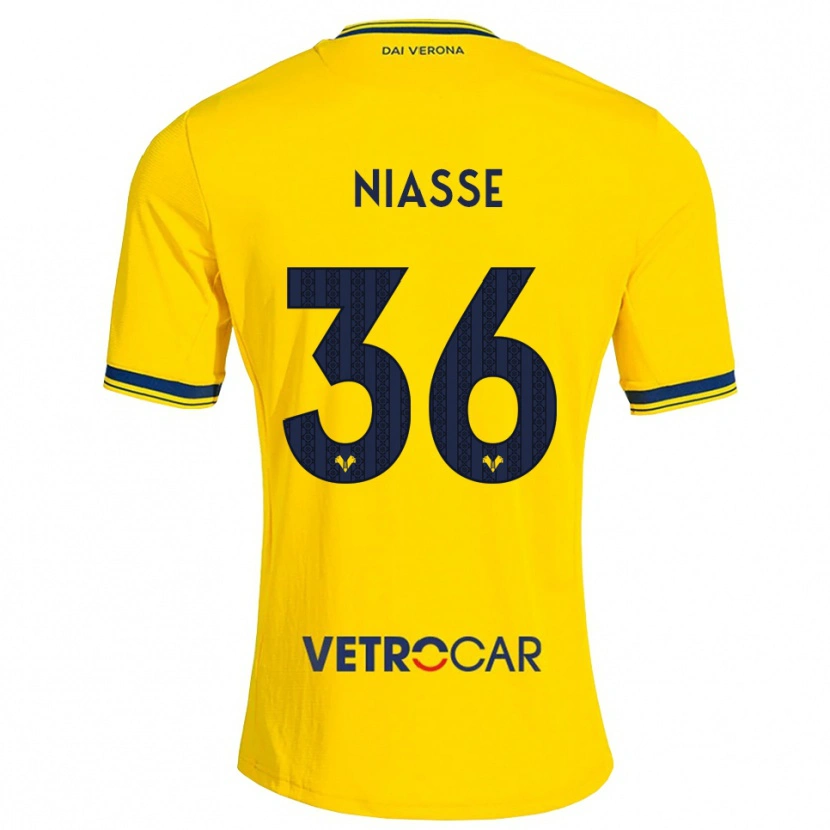 Danxen Børn Cheikh Niasse #36 Gul Rød Udebane Spillertrøjer 2026/27 Trøje T-Shirt