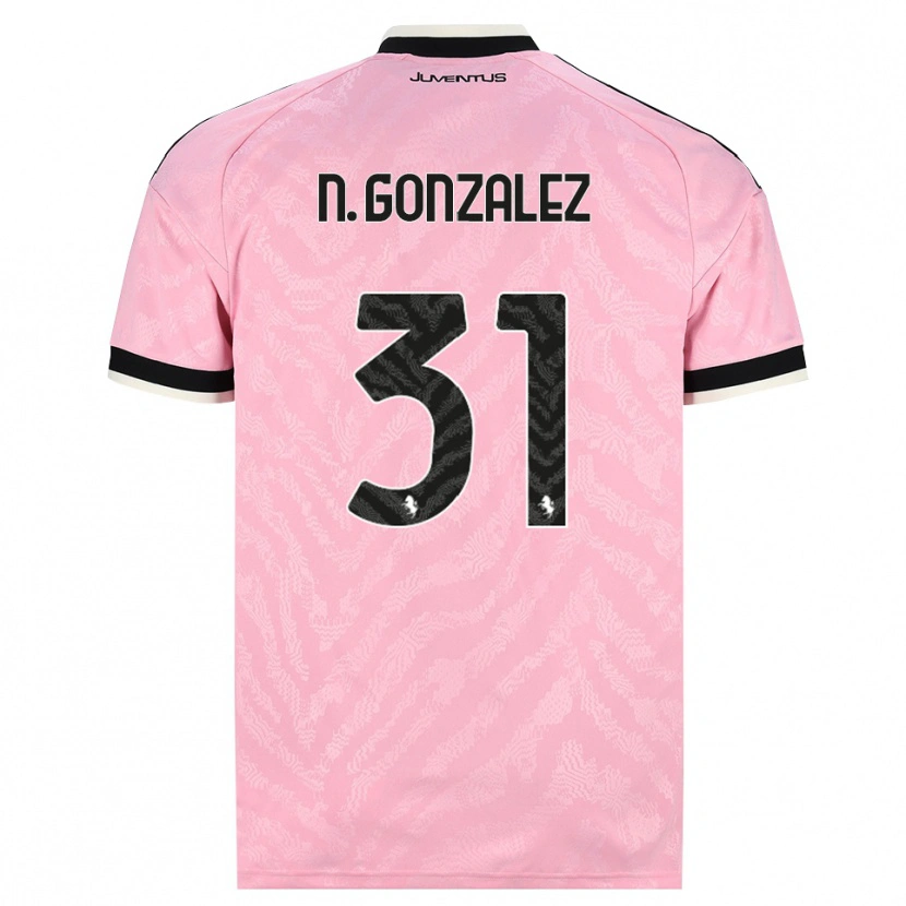 Danxen Børn Nico González #31 Pink Sort Udebane Spillertrøjer 2026/27 Trøje T-Shirt