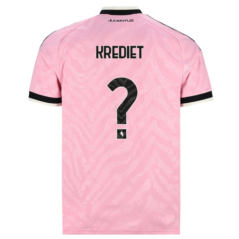Danxen Børn Fortunato Krediet #0 Pink Sort Udebane Spillertrøjer 2026/27 Trøje T-Shirt