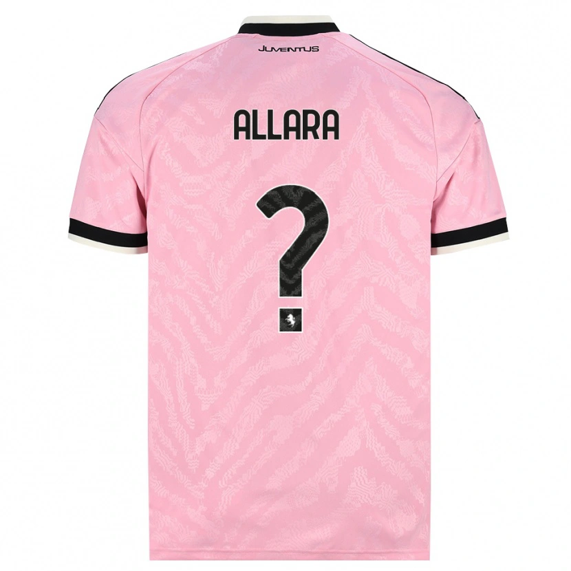 Danxen Børn Lorenzo Allara #0 Pink Sort Udebane Spillertrøjer 2026/27 Trøje T-Shirt