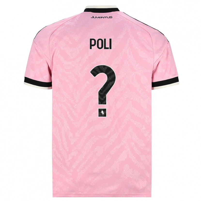 Danxen Børn Fabrizio Poli #0 Pink Sort Udebane Spillertrøjer 2026/27 Trøje T-Shirt