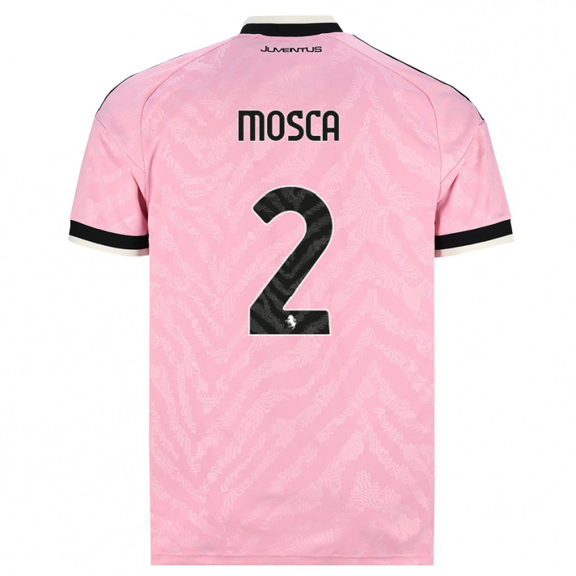 Danxen Børn Guglielmo Mosca #2 Pink Sort Udebane Spillertrøjer 2026/27 Trøje T-Shirt