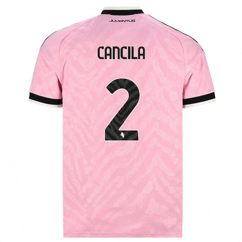 Danxen Børn Lorenzo Cancila #2 Pink Sort Udebane Spillertrøjer 2026/27 Trøje T-Shirt