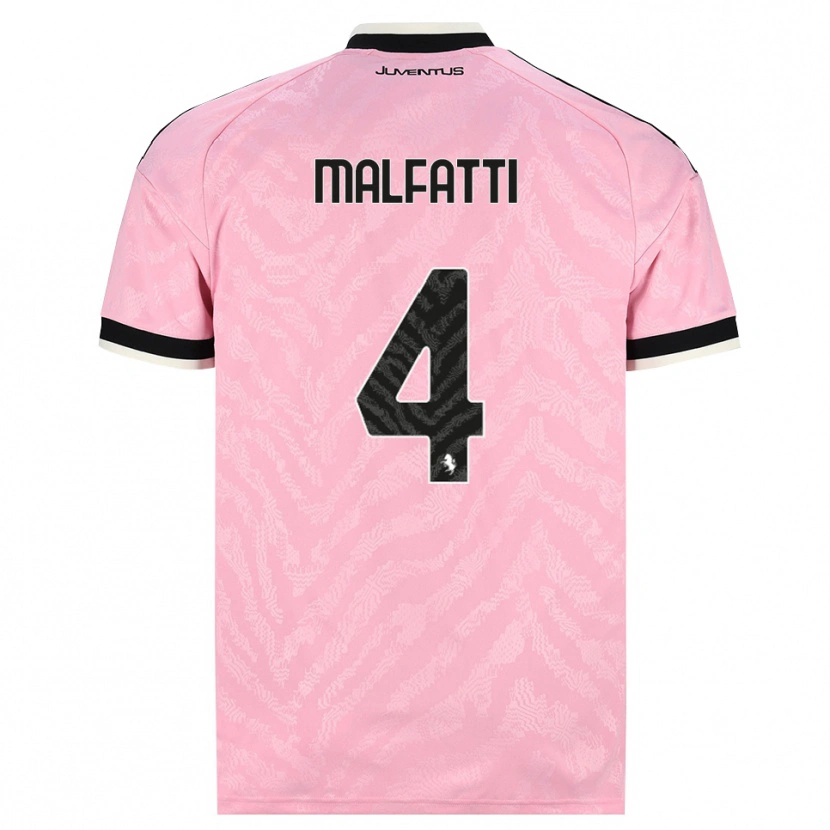 Danxen Børn Tiago Malfatti #4 Pink Sort Udebane Spillertrøjer 2026/27 Trøje T-Shirt
